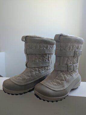 Columbia Flurry Omni-Heat Quilted Winter Snow Boots Faux Fur Size 7